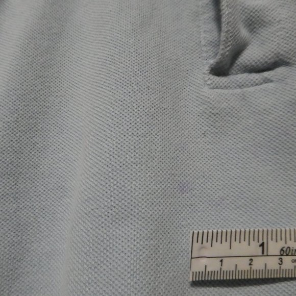 OLD NAVY, medium (8) regular, light blue polo, *juice stains SEE PIC, EUC - Picture 7 of 11